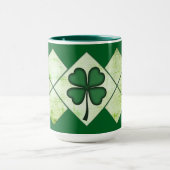 Shamrock Pattern St Patrick’s Day Shirt – caneca Mok (Midden)