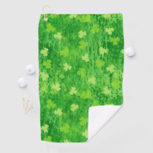 Shamrock Pattern - St Patricks Day - Golf Towel