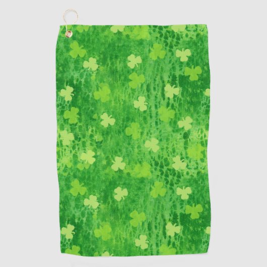 Shamrock Pattern - St Patricks Day - Golf Towel Golfhanddoek (Voorkant)