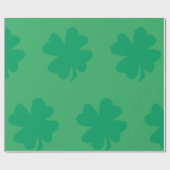 Shamrock Pattern Zee Groen St Patrick's Day 2024 Cadeaupapier (Vlak)