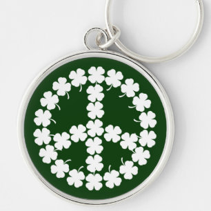 Shamrock Peace Symbol Sleutelhanger