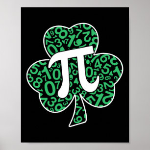 Shamrock Pi Day Schattige St. Patrick's Day en Wis Poster