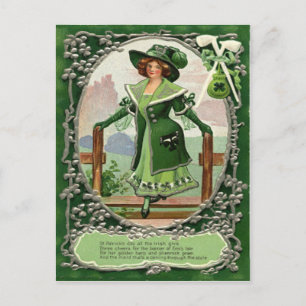 Shamrock Pipe Harp van Erin Gedicht St Patrick Briefkaart