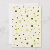 Shamrock Polka Dots Huwelijksrepetitie Diner Kaart (Achterkant)