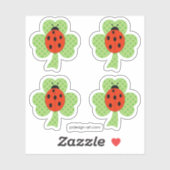 Shamrock Polka dots Ladybug Ladybird Sticker (Vel)