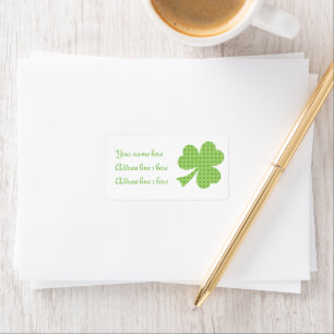 Shamrock Polka stipt St. Patrick's Day op wit Etiket
