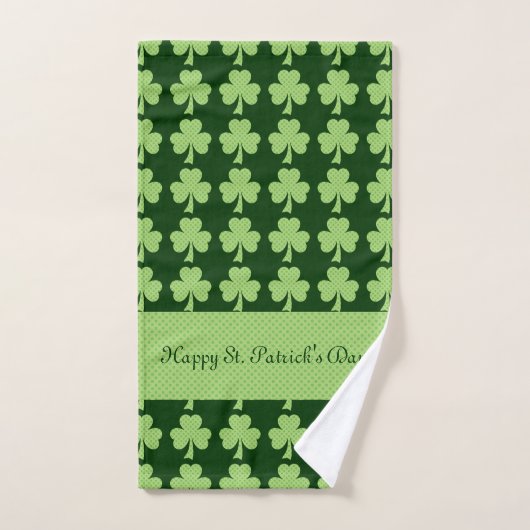 Shamrock Polka stipt St. Patrick's Day Personalize Handdoek (Handdoek)