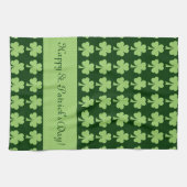 Shamrock Polka stipt St. Patrick's Day Personalize Theedoek (Horizontaal)