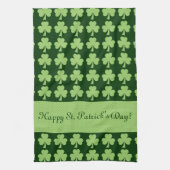 Shamrock Polka stipt St. Patrick's Day Personalize Theedoek (Verticaal)