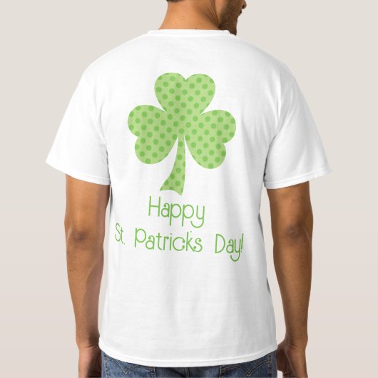 Shamrock Polka stipt St. Patricks Day terug op bor T-shirt (Achterkant)