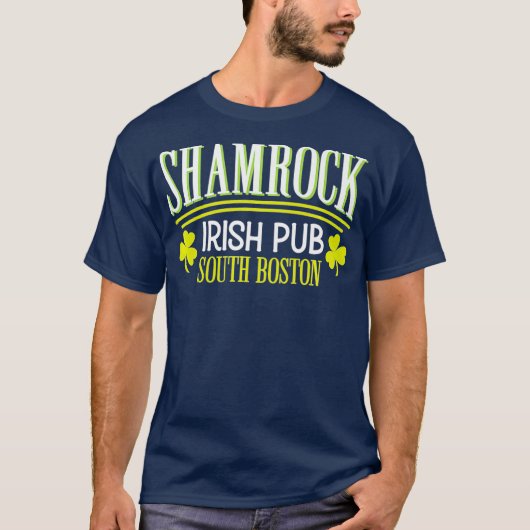 Shamrock Pub South Boston Irish St Patricks Day T-shirt (Voorkant)