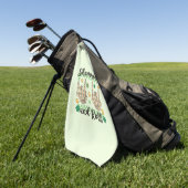 Shamrock & Roll - Skeleton Hand Golfhanddoek (Groen)