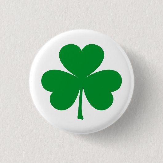 Shamrock Ronde Button 3,2 Cm (Voorkant)