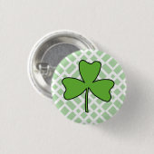 Shamrock Ronde Button 3,2 Cm (Voorkant /achterkant)