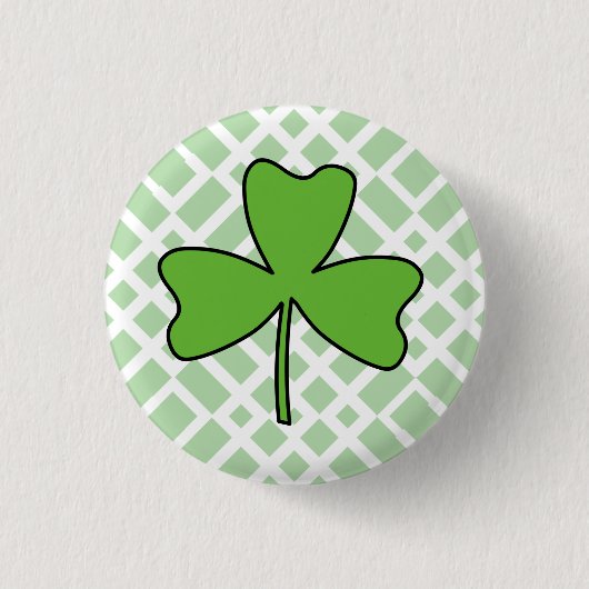 Shamrock Ronde Button 3,2 Cm (Voorkant)