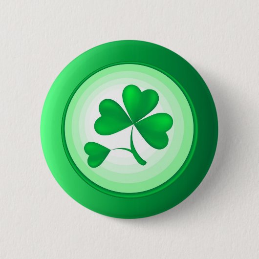 Shamrock Ronde Button 5,7 Cm (Voorkant)