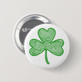 Shamrock Ronde Button 5,7 Cm (Voorkant /achterkant)