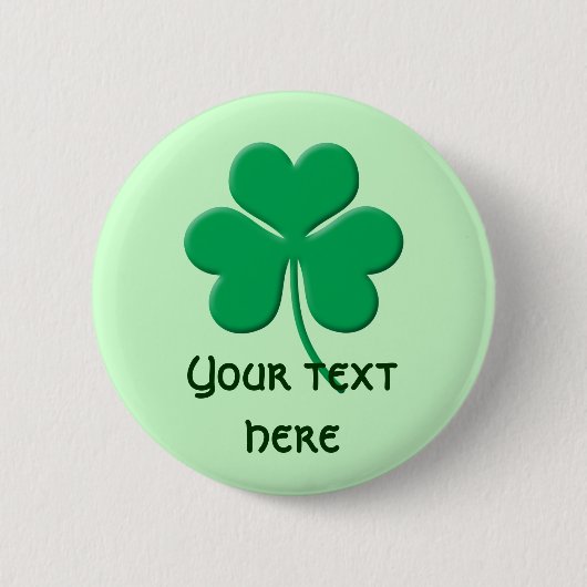 Shamrock Ronde Button 5,7 Cm (Voorkant)