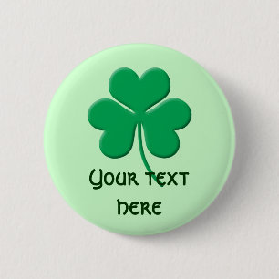 Shamrock Ronde Button 5,7 Cm
