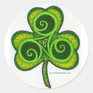 Shamrock Ronde Sticker