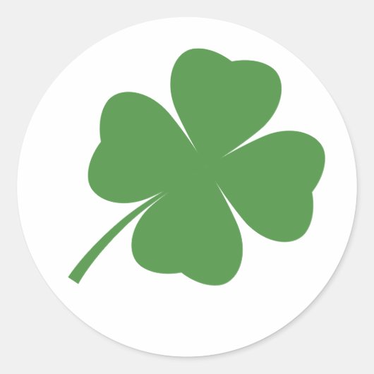 Shamrock Ronde Sticker (Voorkant)