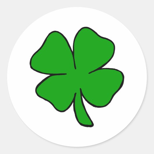 Shamrock Ronde Sticker (Voorkant)