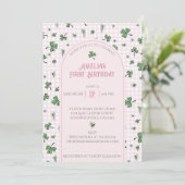 Shamrock rose Premier anniversaire Invitation phot (Debout devant)