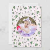 Shamrock rose Premier anniversaire Invitation phot (Dos)
