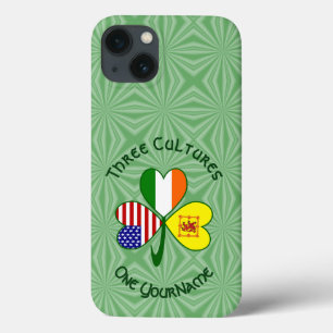 Shamrock Scot Leeuw Ierland USA Vlaggen Persoonlij iPhone 13 Hoesje