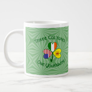 Shamrock Scot Leeuw Ierland USA Vlaggen Persoonlij Extra Grote Beker