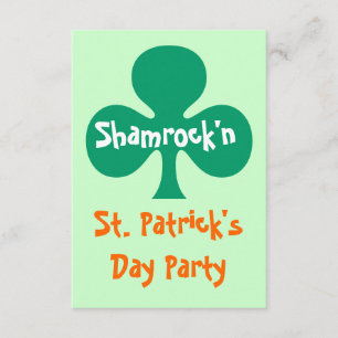 shamrock Shamrock n party Invitation kelly green