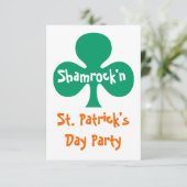 shamrock Shamrock n party Invitation kelly green (Debout devant)