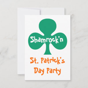 Shamrock shamrock'n party Invitation kelly green Kaart