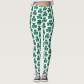 Shamrock Shape Plaid Classic Green Leggings (Voorkant)