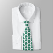 Shamrock Shape Plaid Classic Green Neck Tie Stropdas (Gebonden)