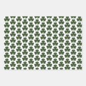 Shamrock Shape Plaid Dark Green Inpakpapier Vel (Voorkant 3)
