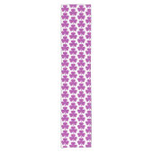 Shamrock Shape Plaid Pink Purple Table Runner Korte Tafelloper (Voorkant)