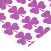 Shamrock Shape Plaid Pink Purple Table Runner Korte Tafelloper (Hoek)