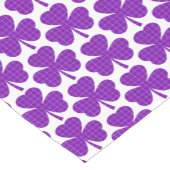 Shamrock Shape Plaid Purple Table Runner Korte Tafelloper (Hoek)