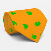 Shamrock Shower Oranje St. Patrick's Day Stropdas (Opgerold)
