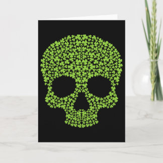 Shamrock Skull Lucky Irish Skull St. Patrick's Day Kaart