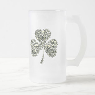 Shamrock Skulls Matglas Bierpul