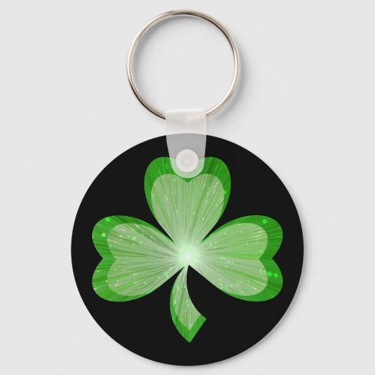 Shamrock sleutelhanger black (Voorkant)