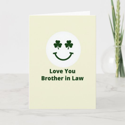Shamrock Smiling Brother Card Kaart (Voorkant)