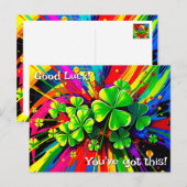 [Shamrock Splash] Regenboog Verfspatten Goede Gelu Briefkaart (Voorkant / Achterkant)