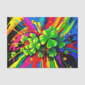 [Shamrock Splash] Regenboogkleuren Paint Splatter Tissuepapier (Voorkant)