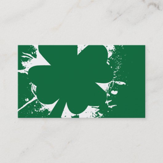 Shamrock Splatter Visitekaartje (Voorkant)