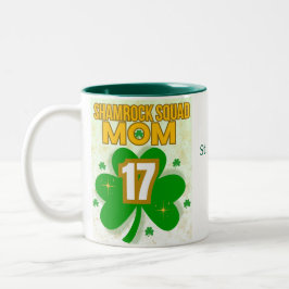 Shamrock Squad Mom - St. Patrick's Day 2025 Tweekleurige Koffiemok