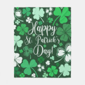 Shamrock St. Patrick's Day Fleece Deken (Voorkant)