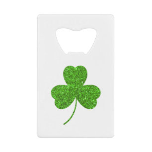 Shamrock St. Patrick's Day Kredietkaart Flessenopener